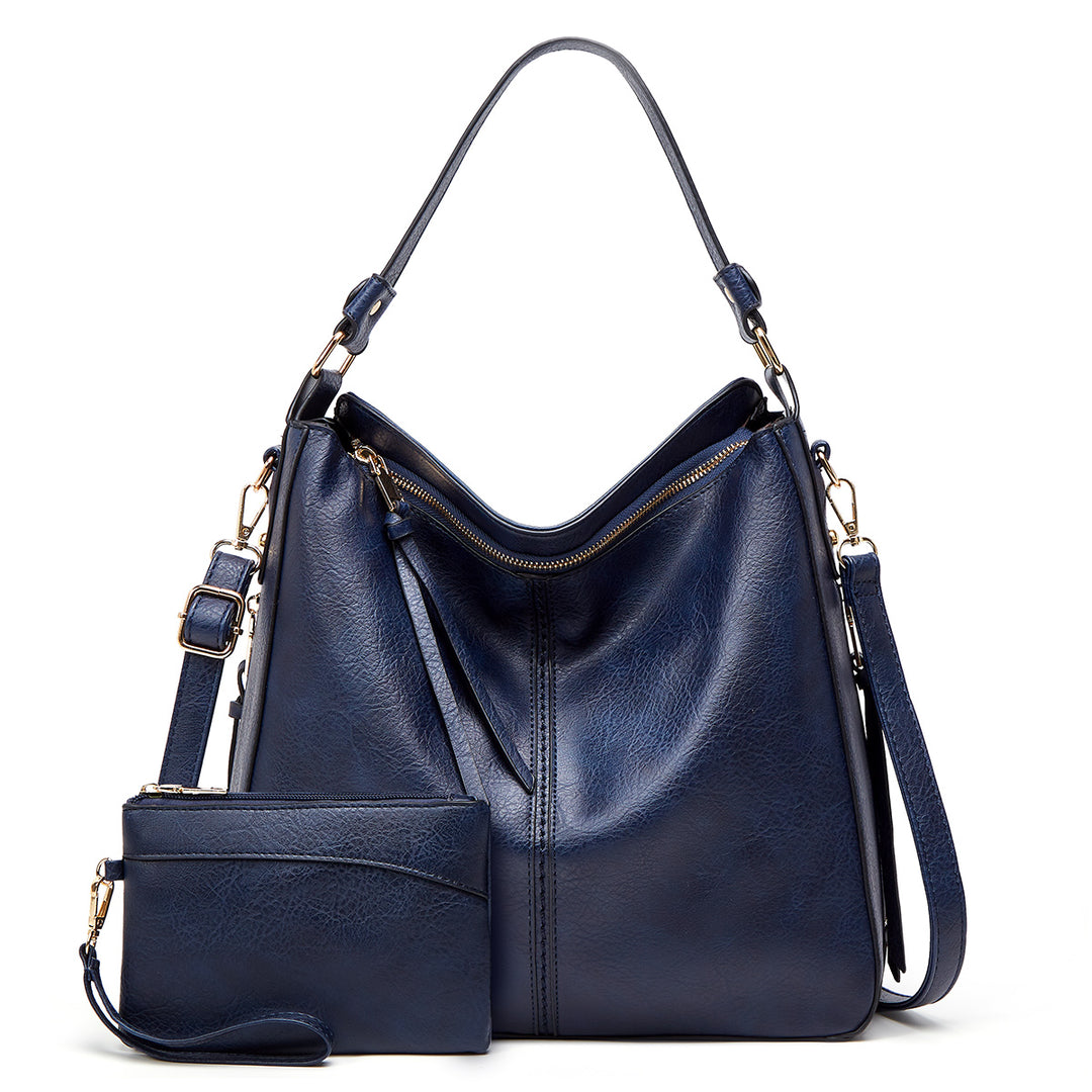 Luxury Leather Hobo Anti-Theft Handbag + FREE Pouch Wallet – Libra