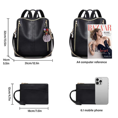 2-in-1 Convertible Backpack Tote + Free Pouch