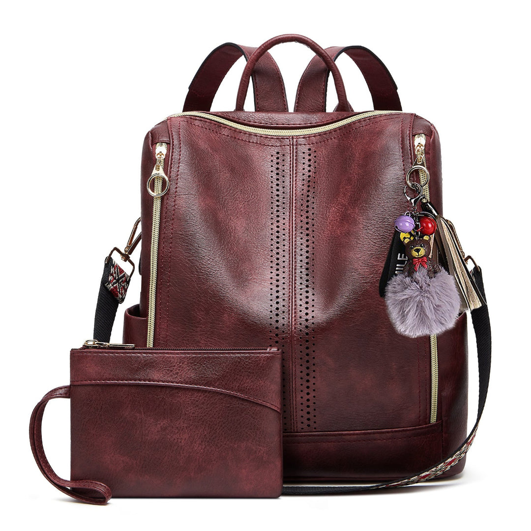 designer leather convertible backpack Luxury Leather 2-in-1 Convertible Backpack + Free Pouch – Libra Cases
